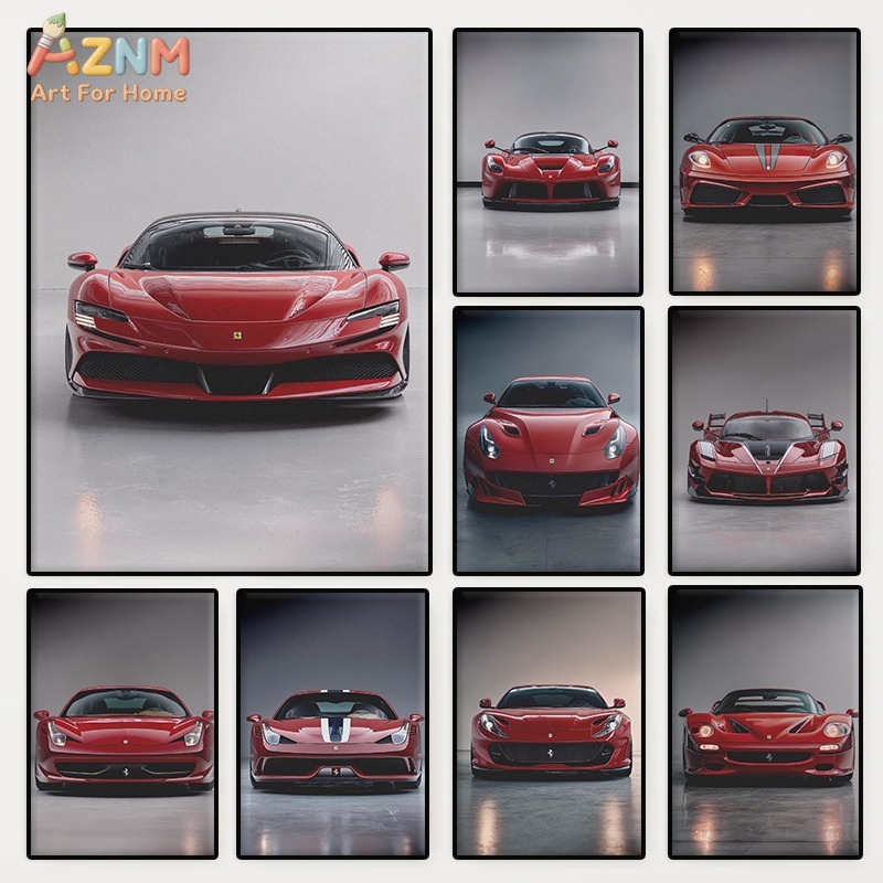 Photography Nature - AZNM Ferrari Supercar Collection Canvas Wall