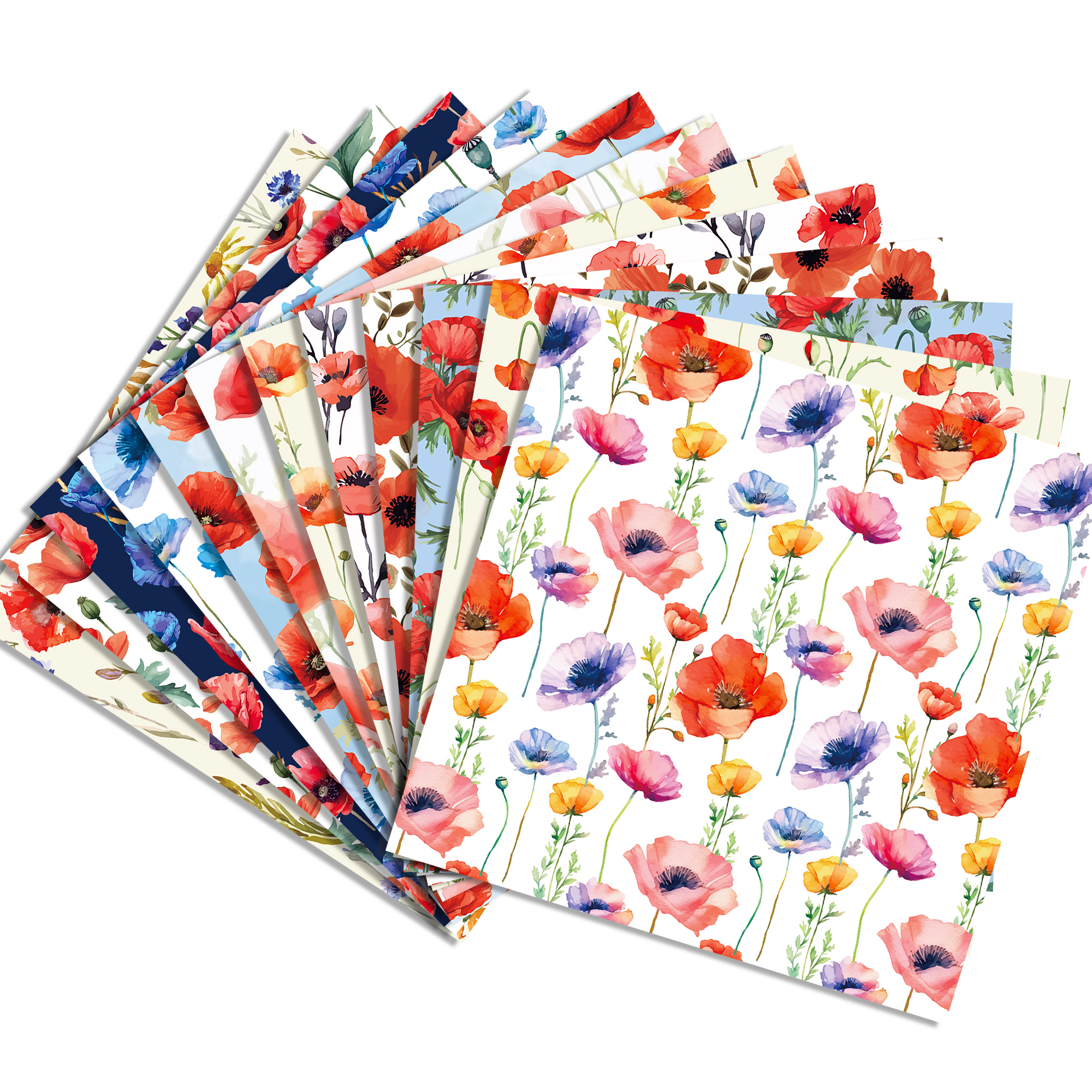 24pcs 30*30cm Poppy Red Flower – Photography Class Bewertung und Preis