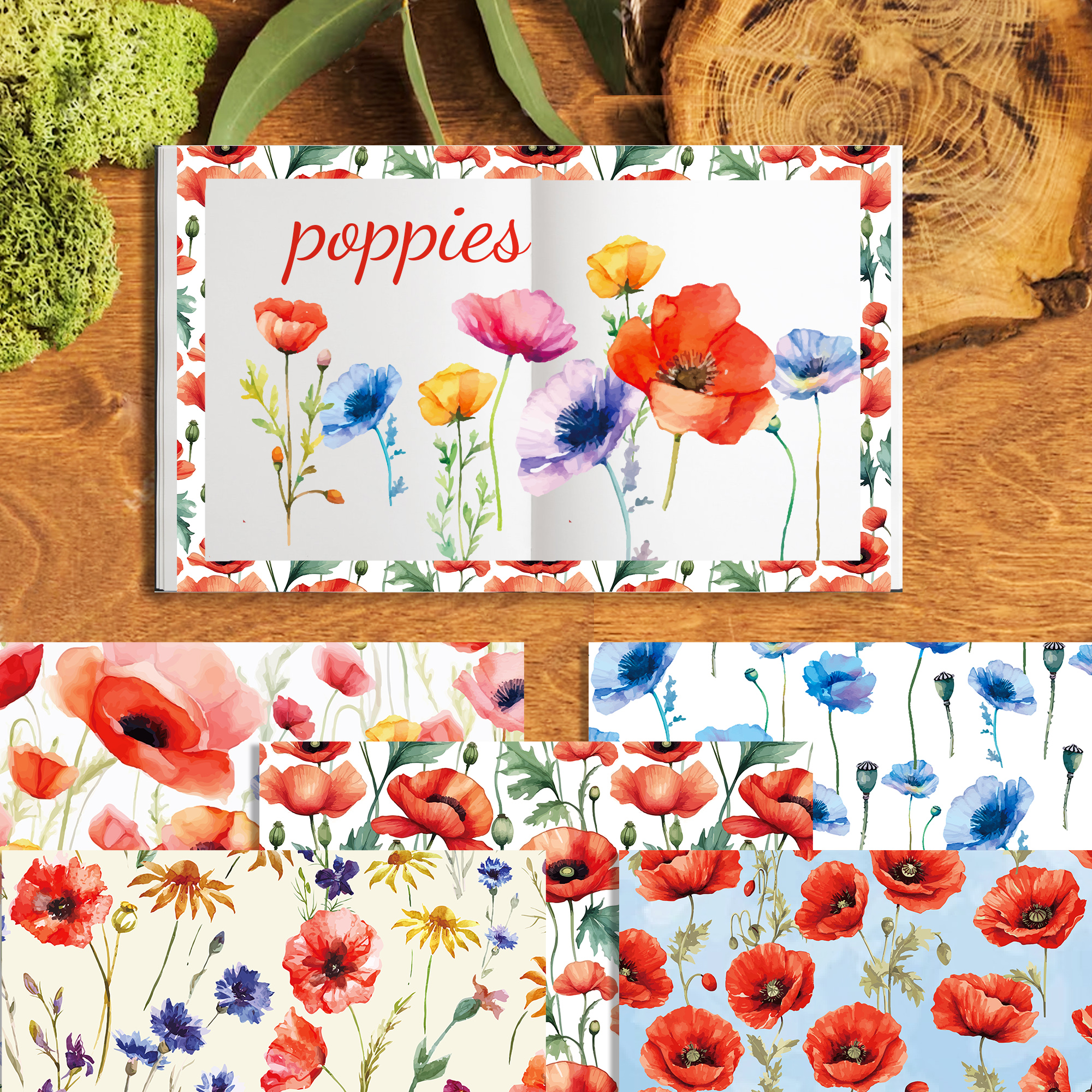24pcs 30*30cm Poppy Red Flower – Photography Class Bewertung und Preis