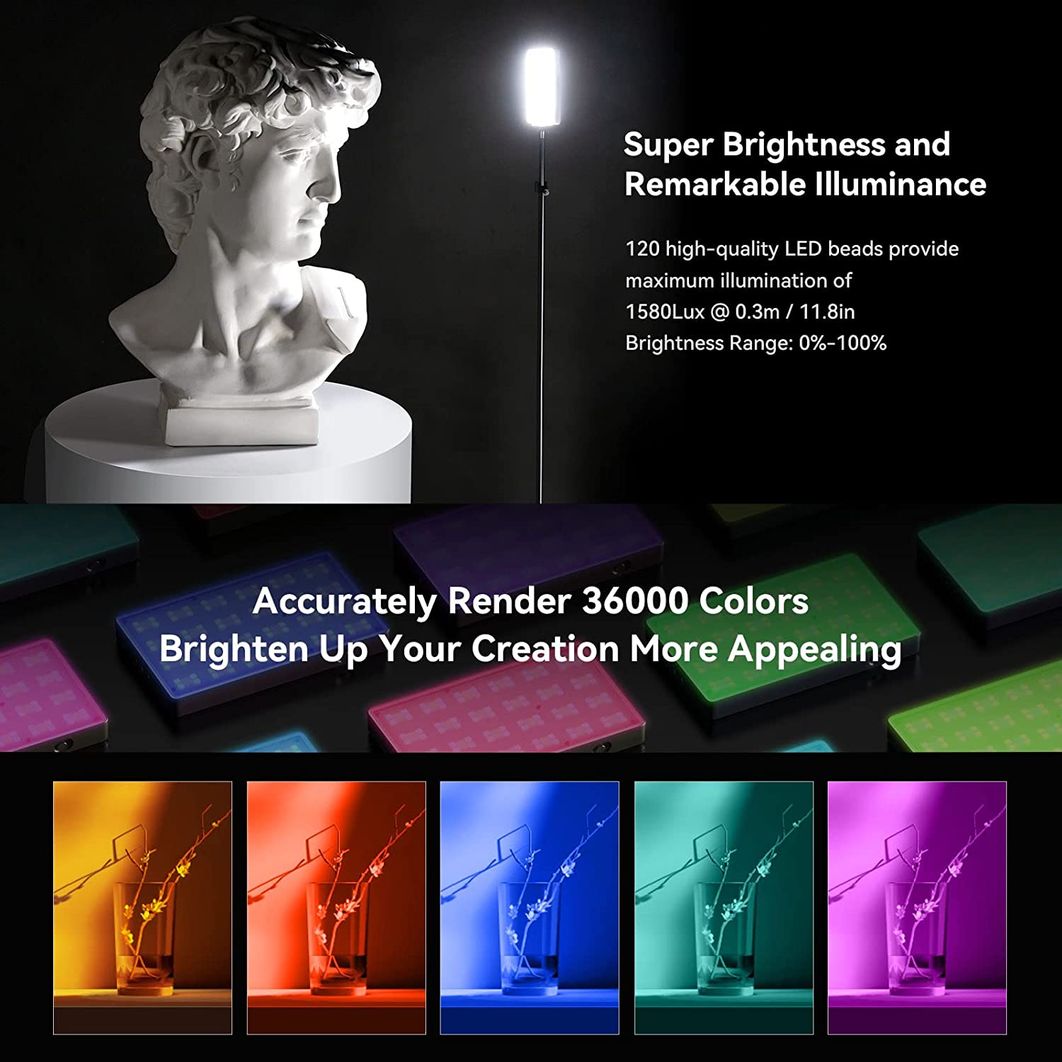 SmallRig RM120 RGB LED Video L – Photography Umbrella Lights Bewertung und Preis