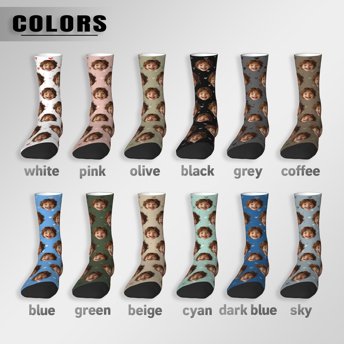 Customized face-shaped socks   – Photography Object Bewertung und Preis