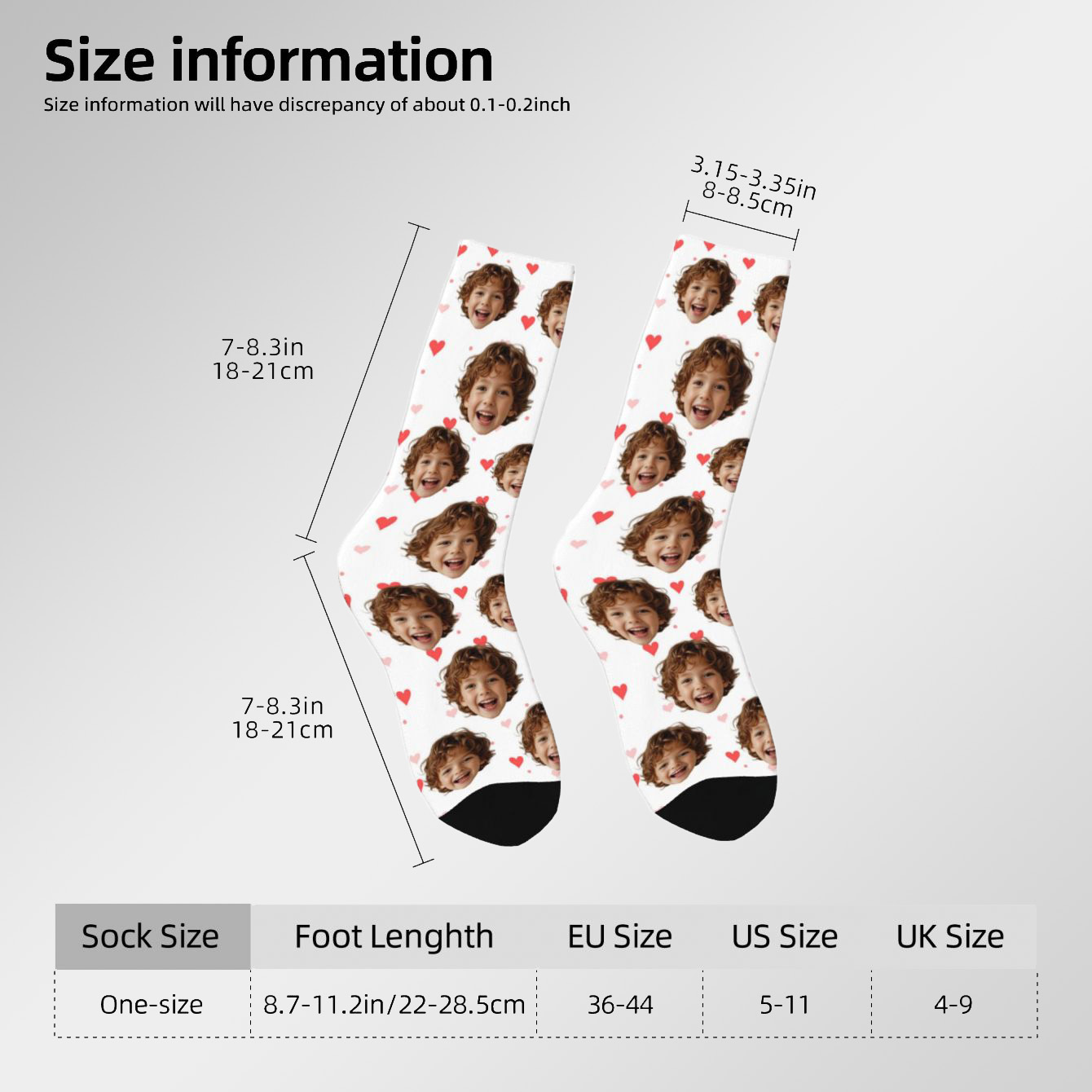 Customized face-shaped socks   – Photography Object Bewertung und Preis
