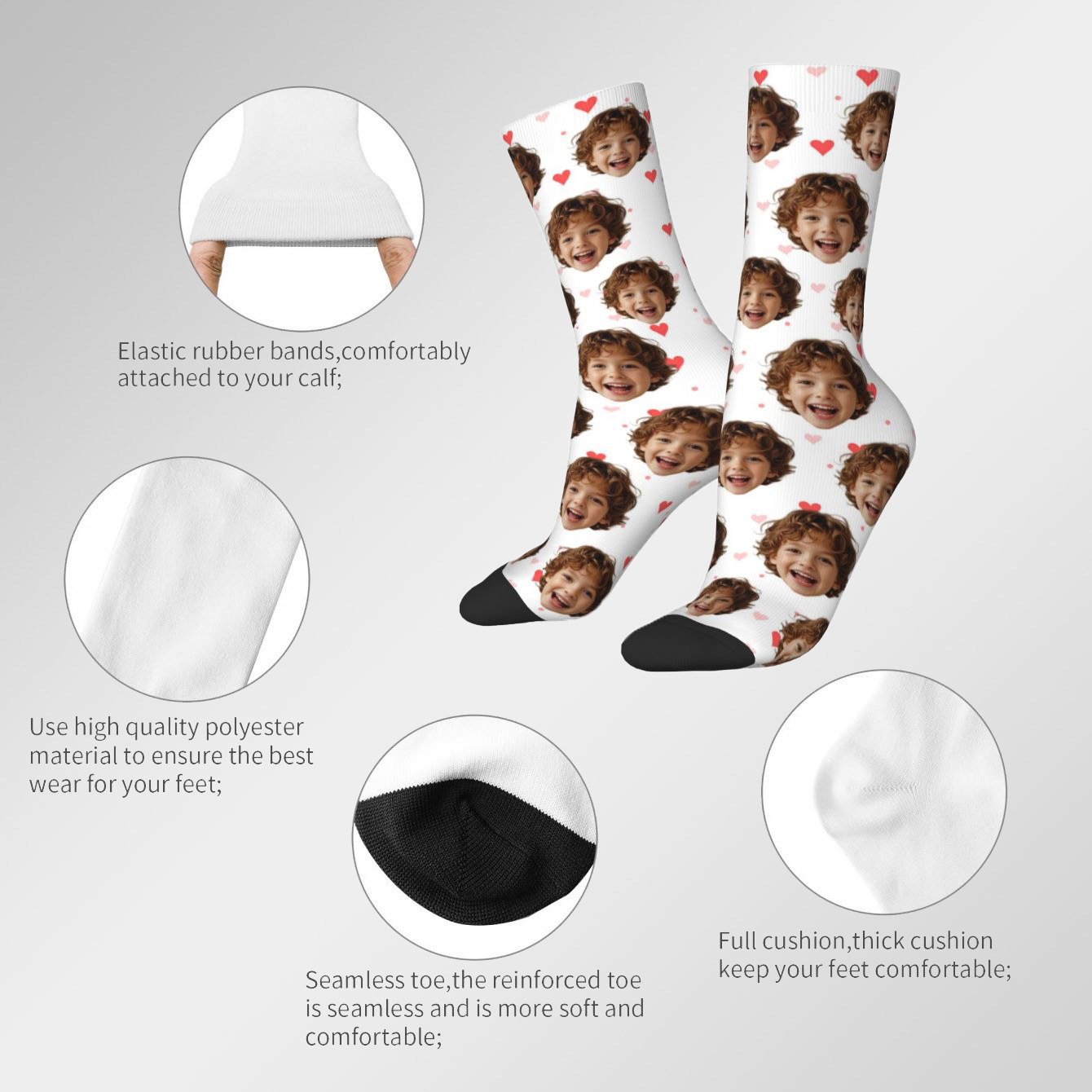 Customized face-shaped socks   – Photography Object Bewertung und Preis