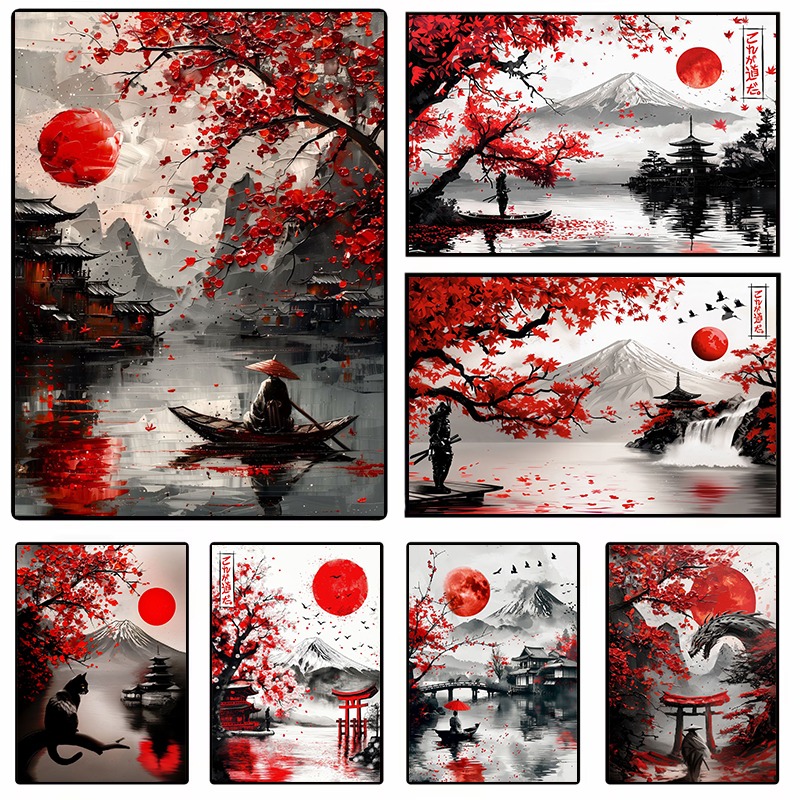 Japanese Landscape Ink Paintin – Photography Nature Bewertung und Preis