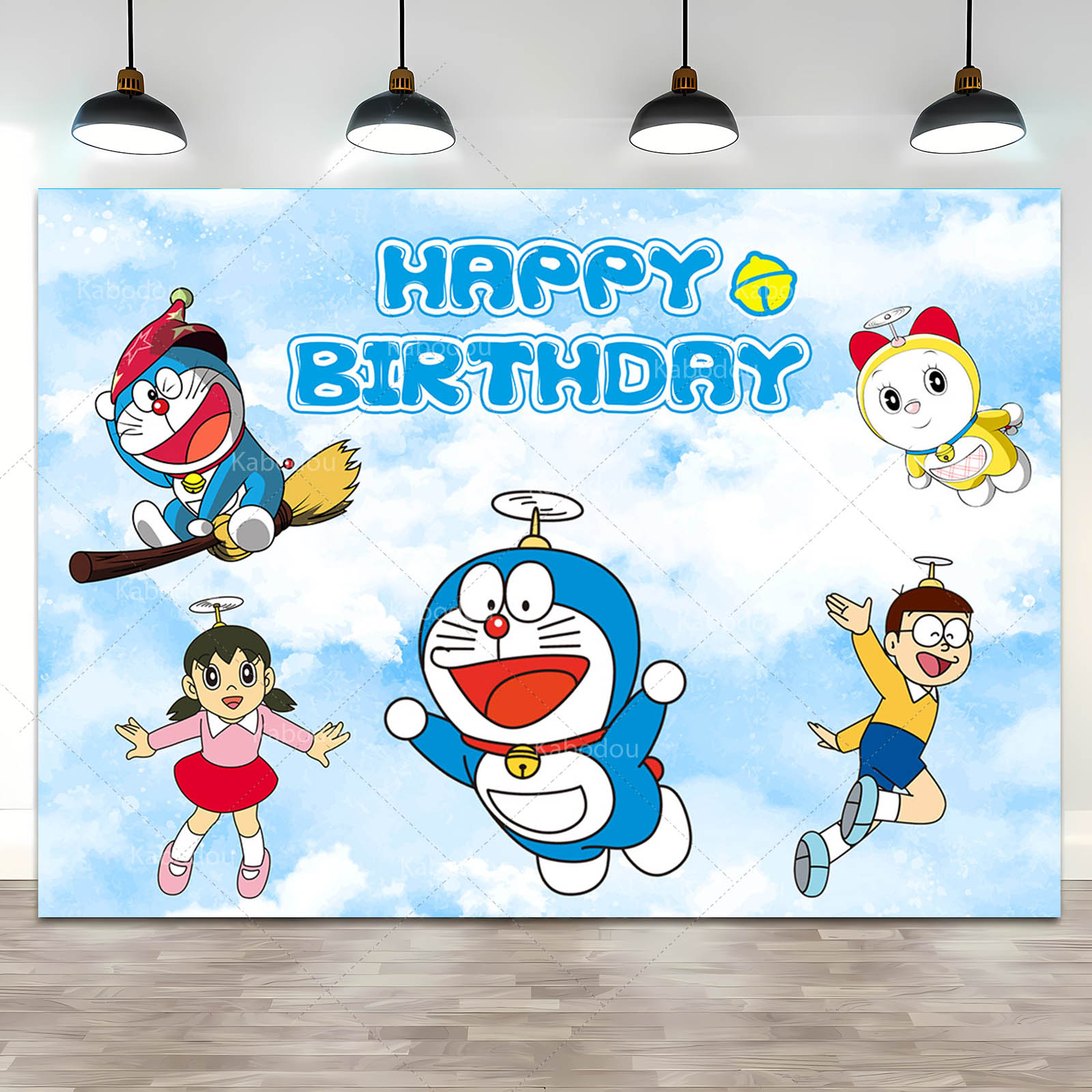 Doraemon Party Backdrop Blue C – Photography Aesthetic Bewertung und Preis