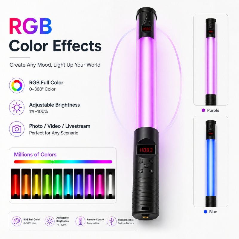 RGB Handheld Video Light Wand, – Photography Umbrella Lights Bewertung und Preis