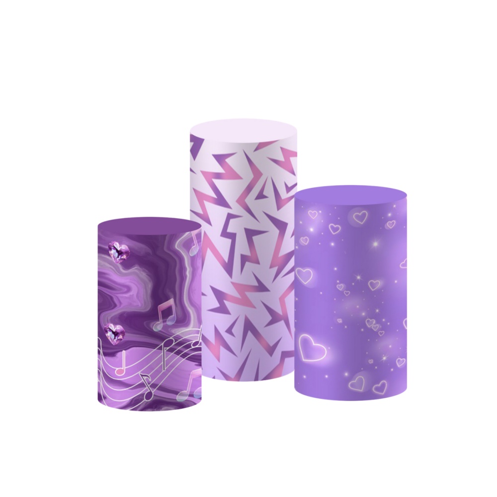Purple Kpop Music Note Cylinde – Backdrop Stand Kit Bewertung und Preis