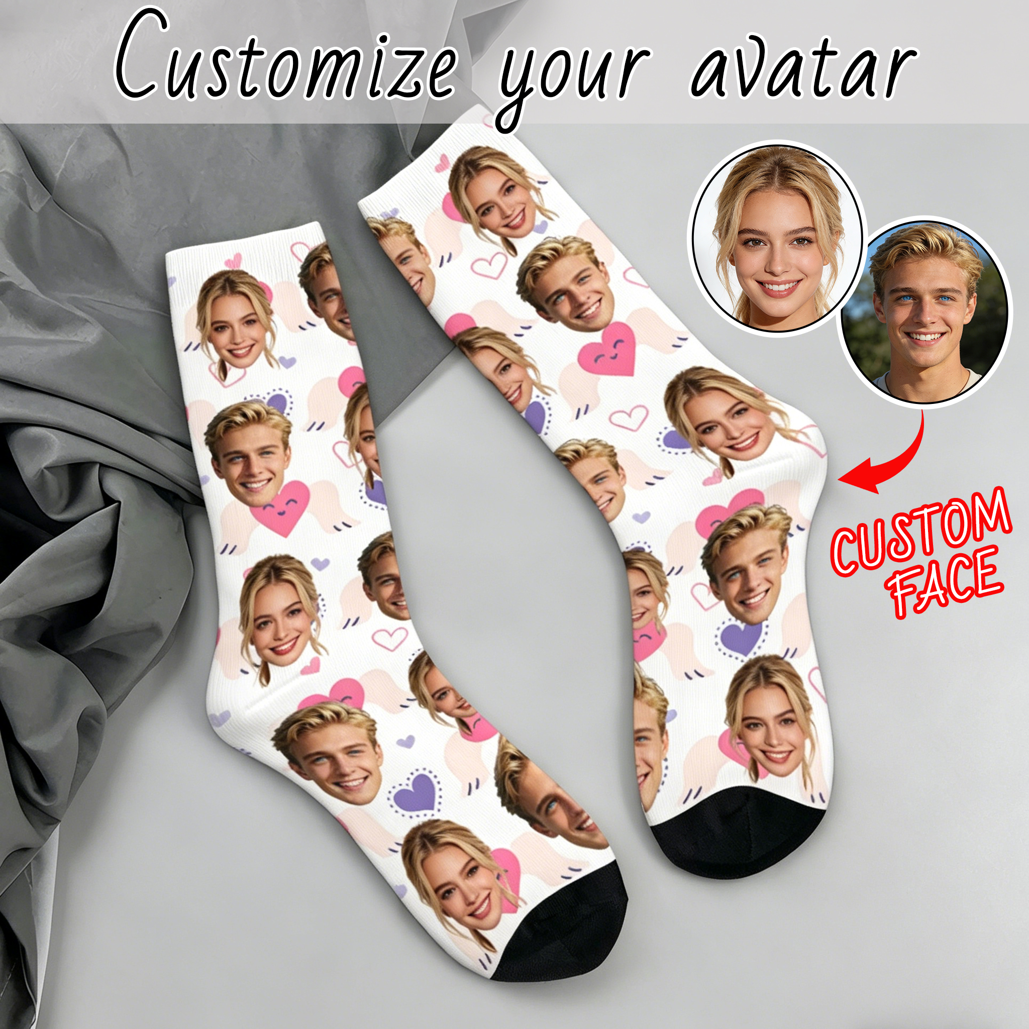Custom avatar socks for men an – Photography Object Bewertung und Preis