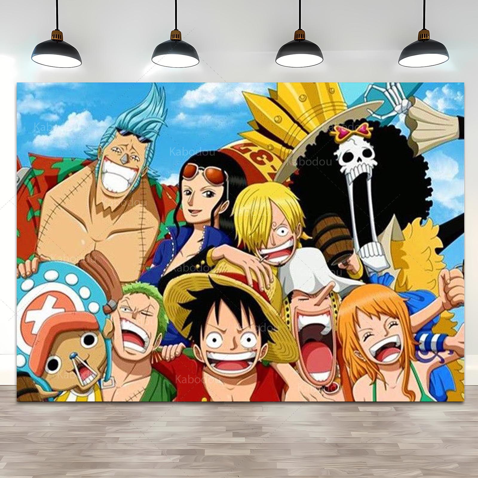 Anime One Piece Luffy Backdrop – Photography Aesthetic Bewertung und Preis