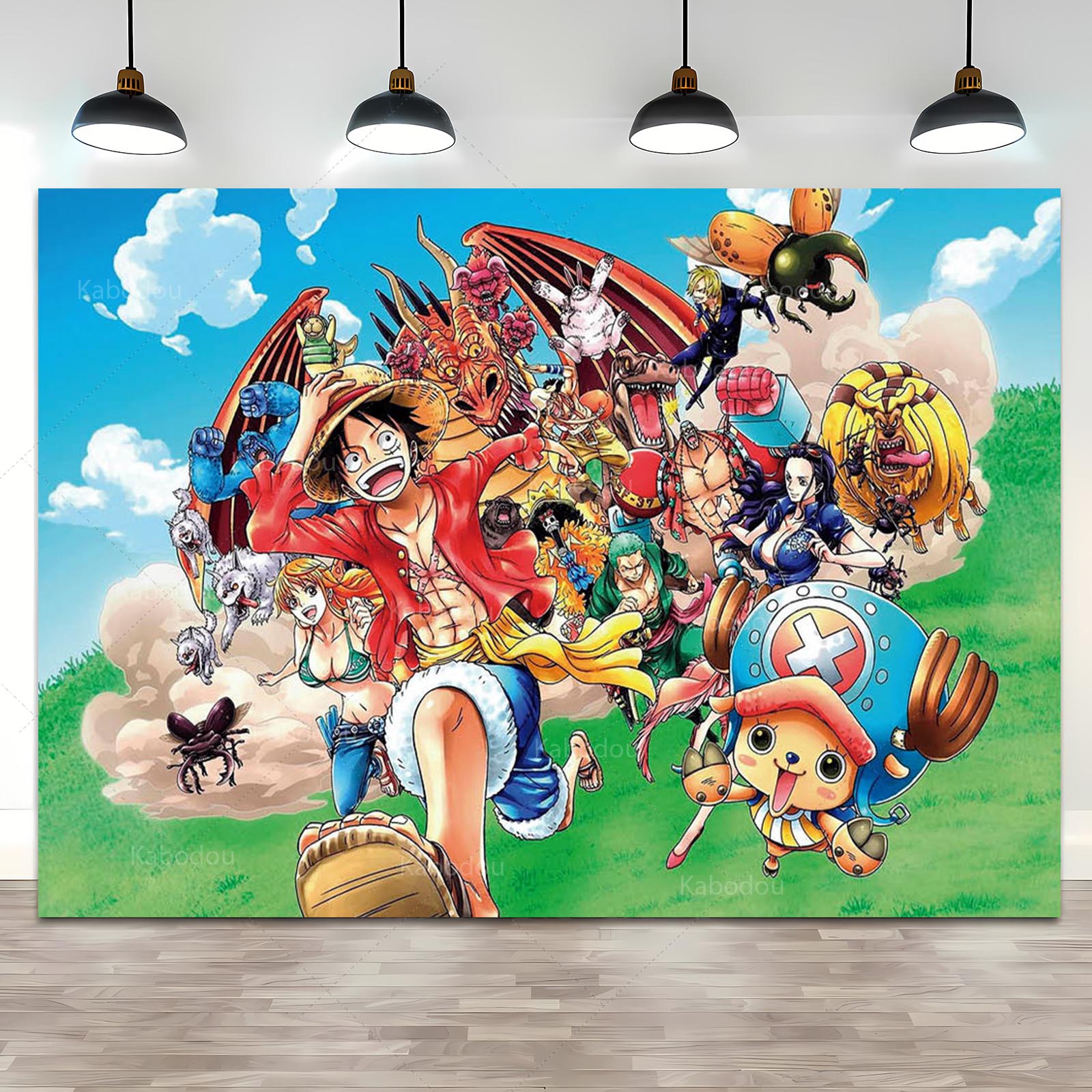 Anime One Piece Luffy Backdrop – Photography Aesthetic Bewertung und Preis