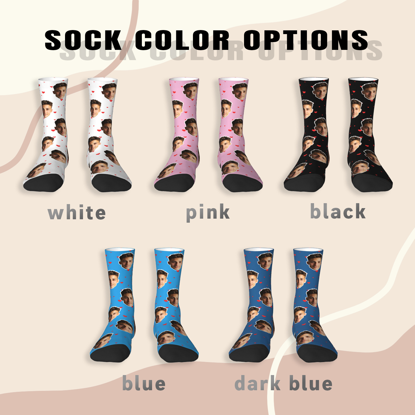 Customized face-shaped socks   – Photography Object Bewertung und Preis