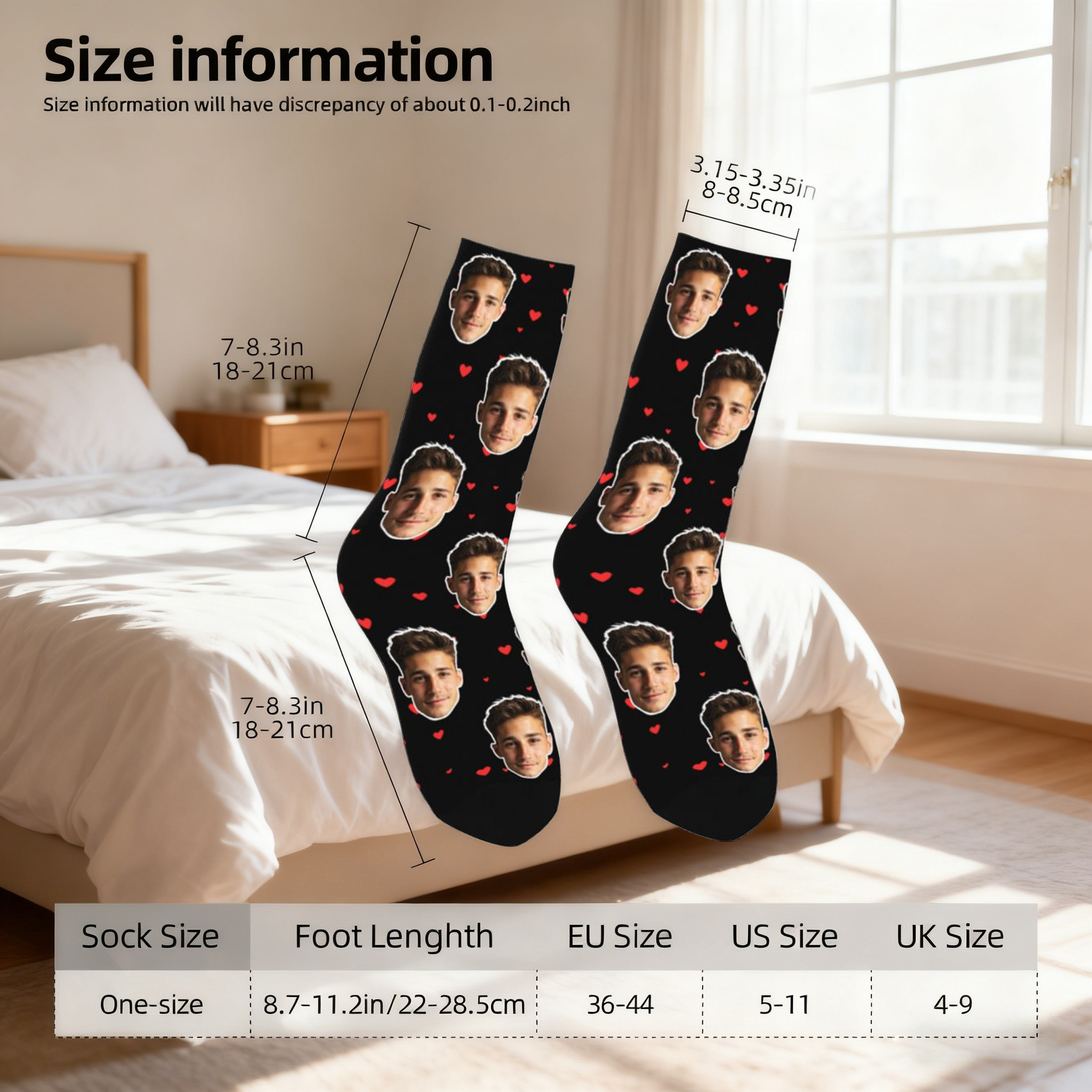 Customized face-shaped socks   – Photography Object Bewertung und Preis