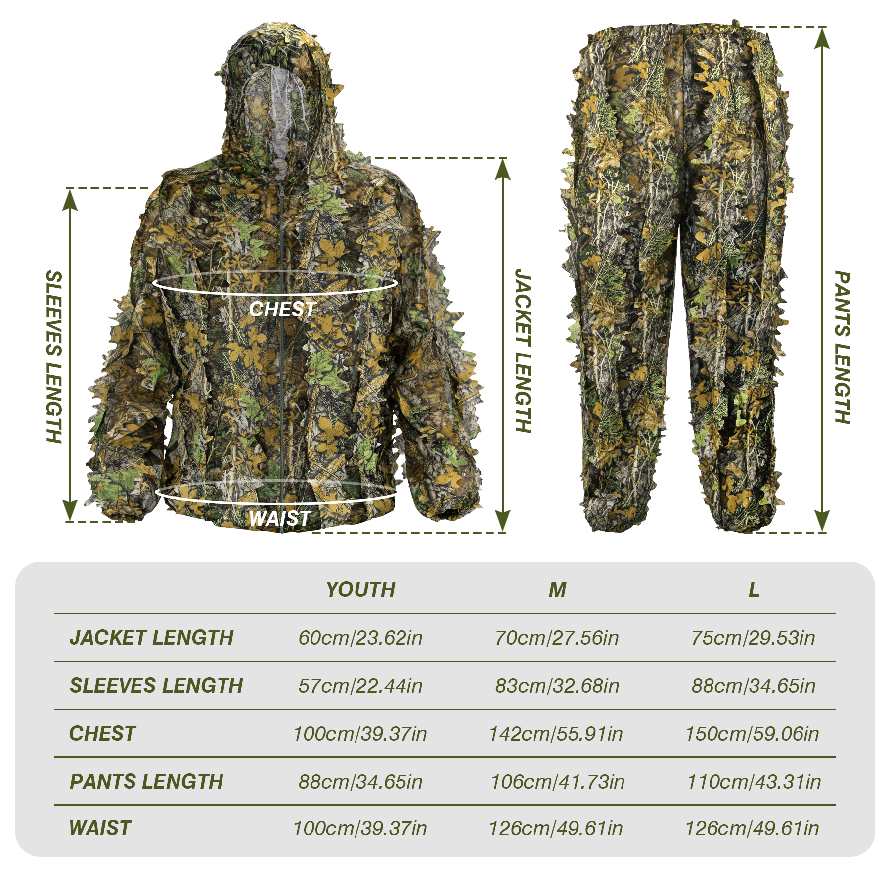 3D Camo Leaf Ghillie Suit Brea – Photography Training Bewertung und Preis
