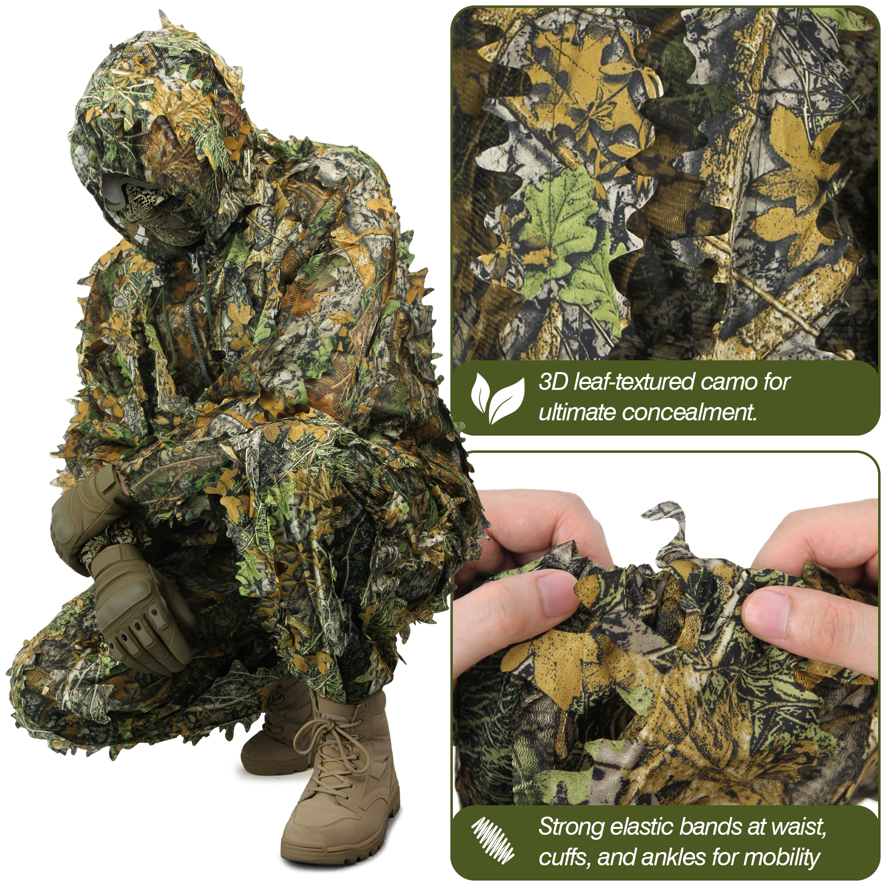 3D Camo Leaf Ghillie Suit Brea – Photography Training Bewertung und Preis