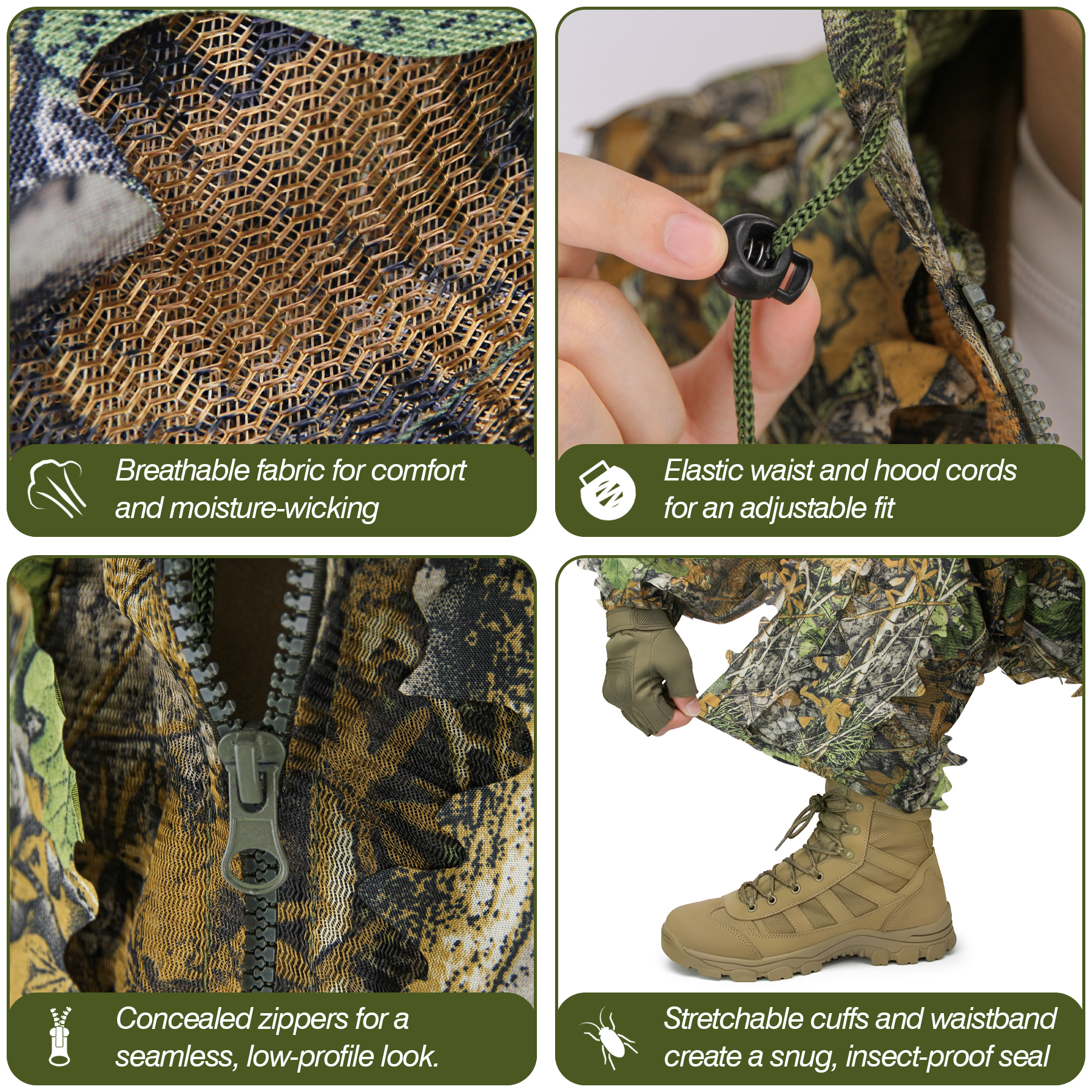 3D Camo Leaf Ghillie Suit Brea – Photography Training Bewertung und Preis