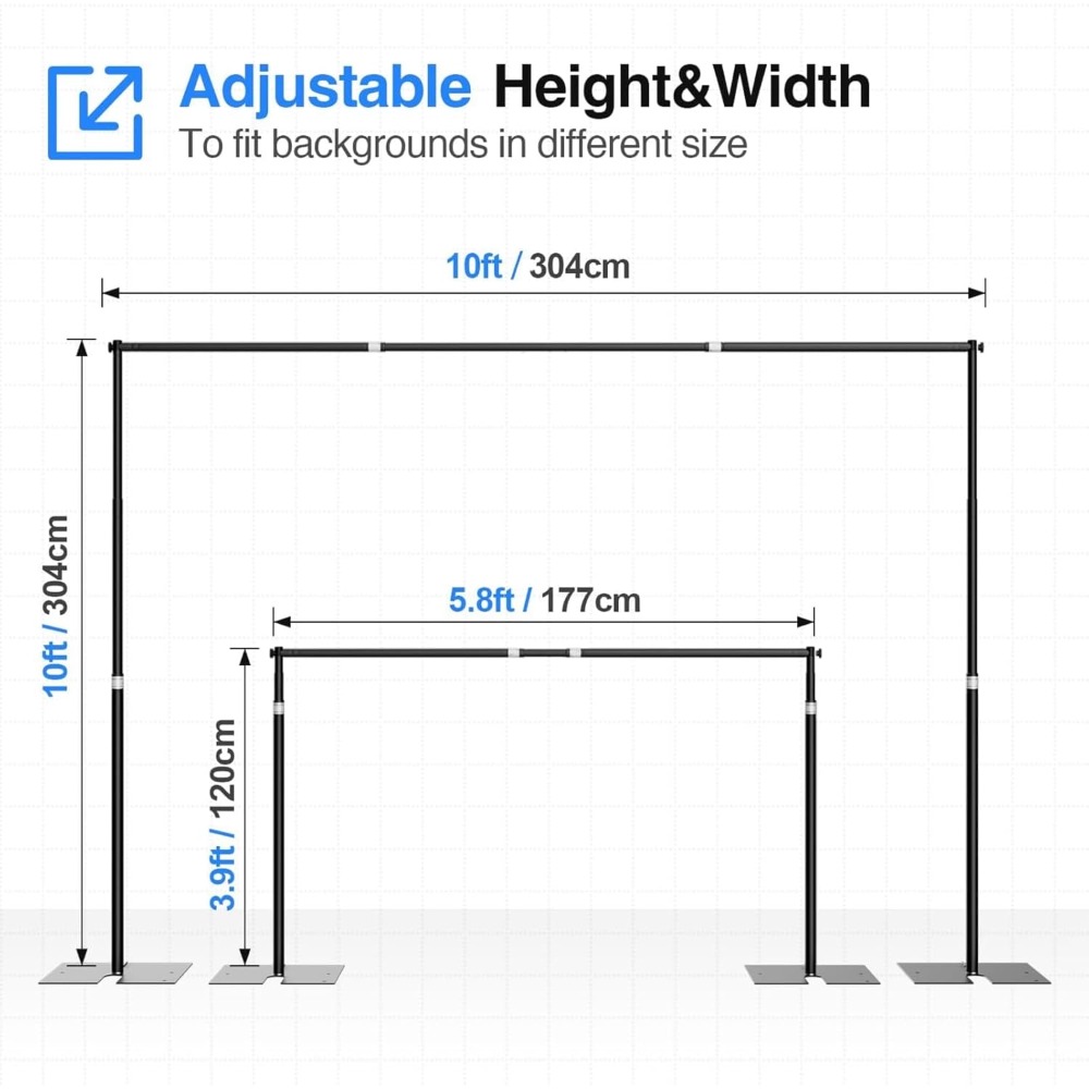 US Shipping 10x10 ft Backdrop  – Backdrop Stand Kit Bewertung und Preis