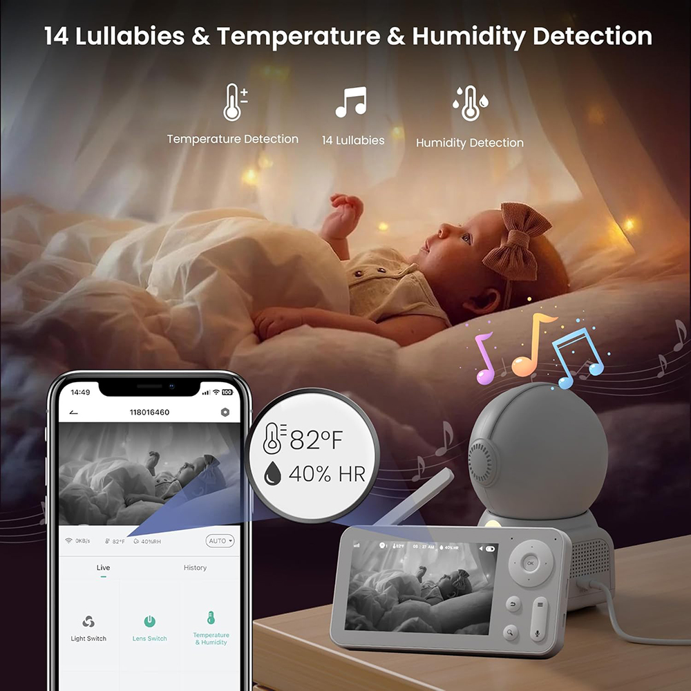 2K Baby Monitor with 2 Cameras – Photography Umbrella Lights Bewertung und Preis