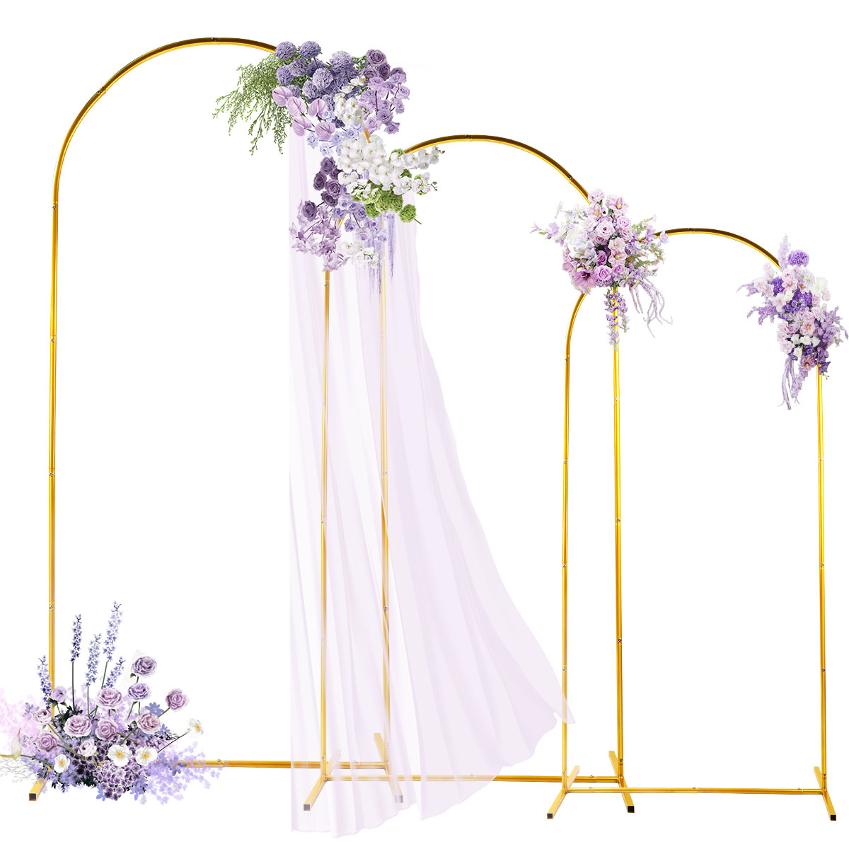 3Pack Golden Metal Arch Kits,  – Backdrop Stand Kit Bewertung und Preis